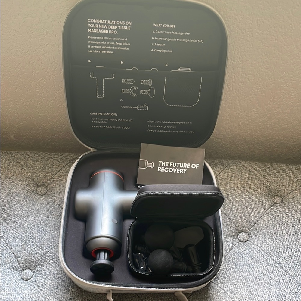 Sharper Image Silver Massage Gun